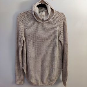 Oatmeal Turtleneck Knit Sweater - Silence + Noise